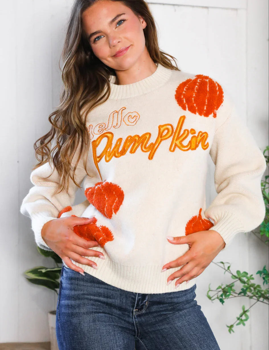 Hello Gourd-geous Pumkin Patch Pullover | Daverri Fashions