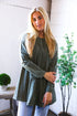 Read Between the Lines Olive Button Cotton Tunic - DAVERRI FASHIONS