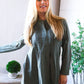 Read Between the Lines Olive Button Cotton Tunic - DAVERRI FASHIONS