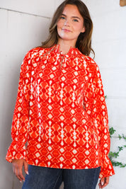 Red Hot Ruffles Woven Blouse | Daverri Fashions