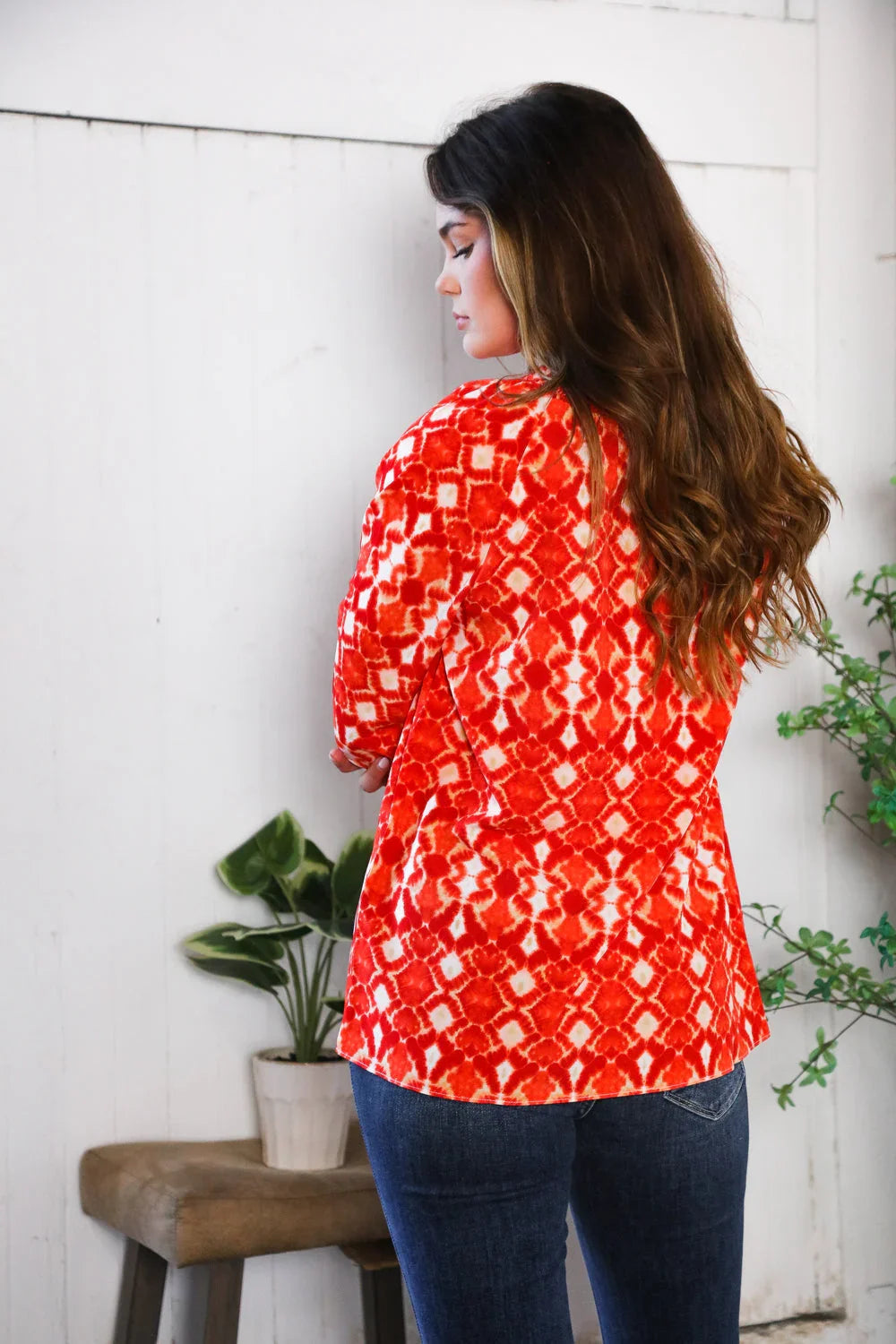 Red Hot Ruffles Woven Blouse | Daverri Fashions