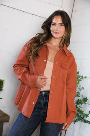 Peaceful Threads Burnt Orange Jacket | Daverri Fashions