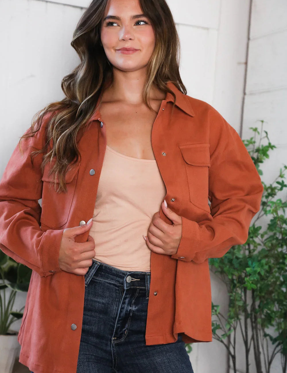 Peaceful Threads Burnt Orange Jacket | Daverri Fashions