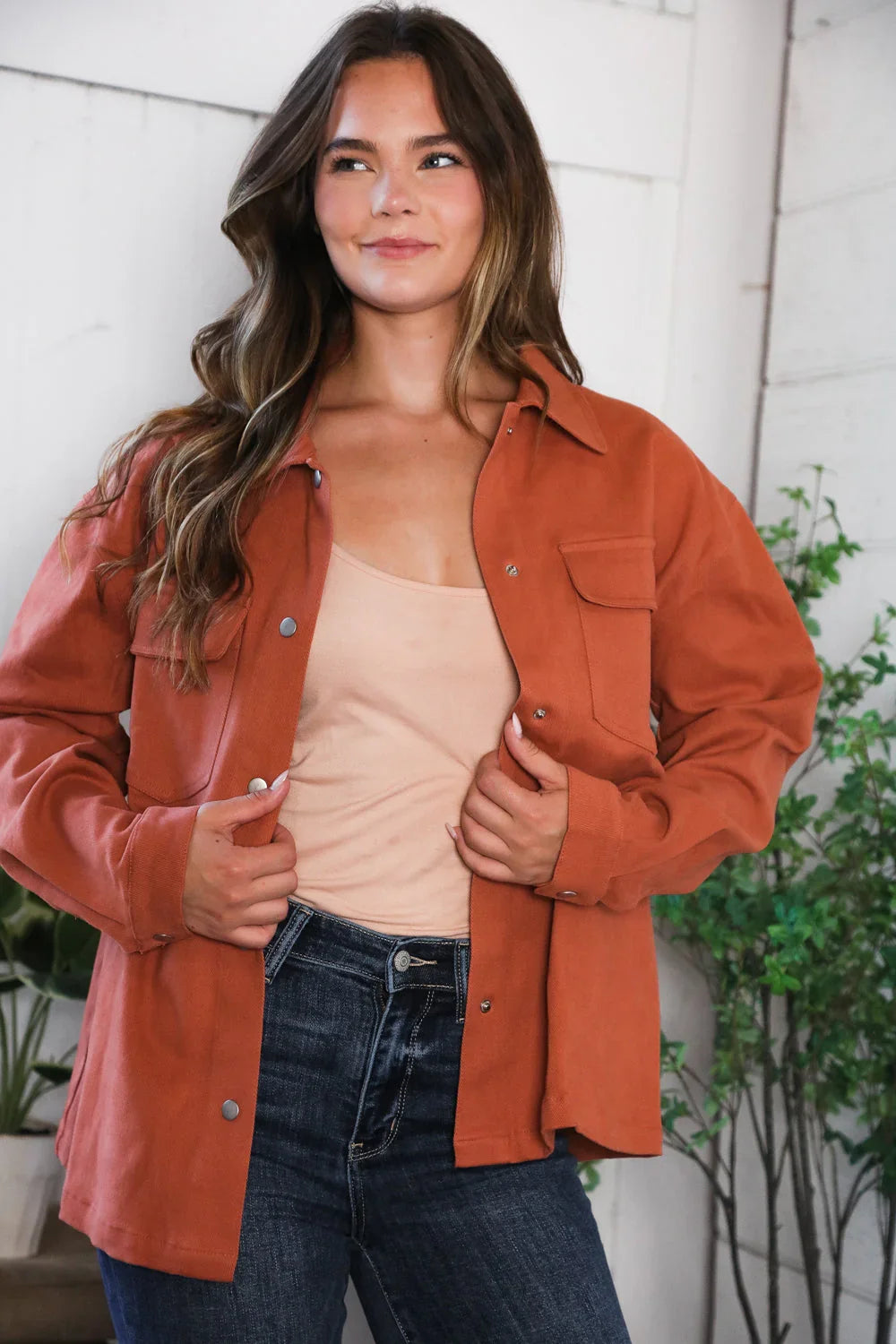 Peaceful Threads Burnt Orange Jacket | Daverri Fashions
