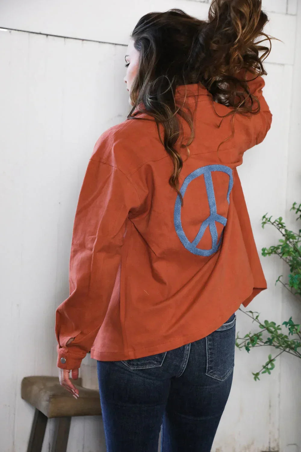 Peaceful Threads Burnt Orange Jacket - DAVERRI FASHIONS
