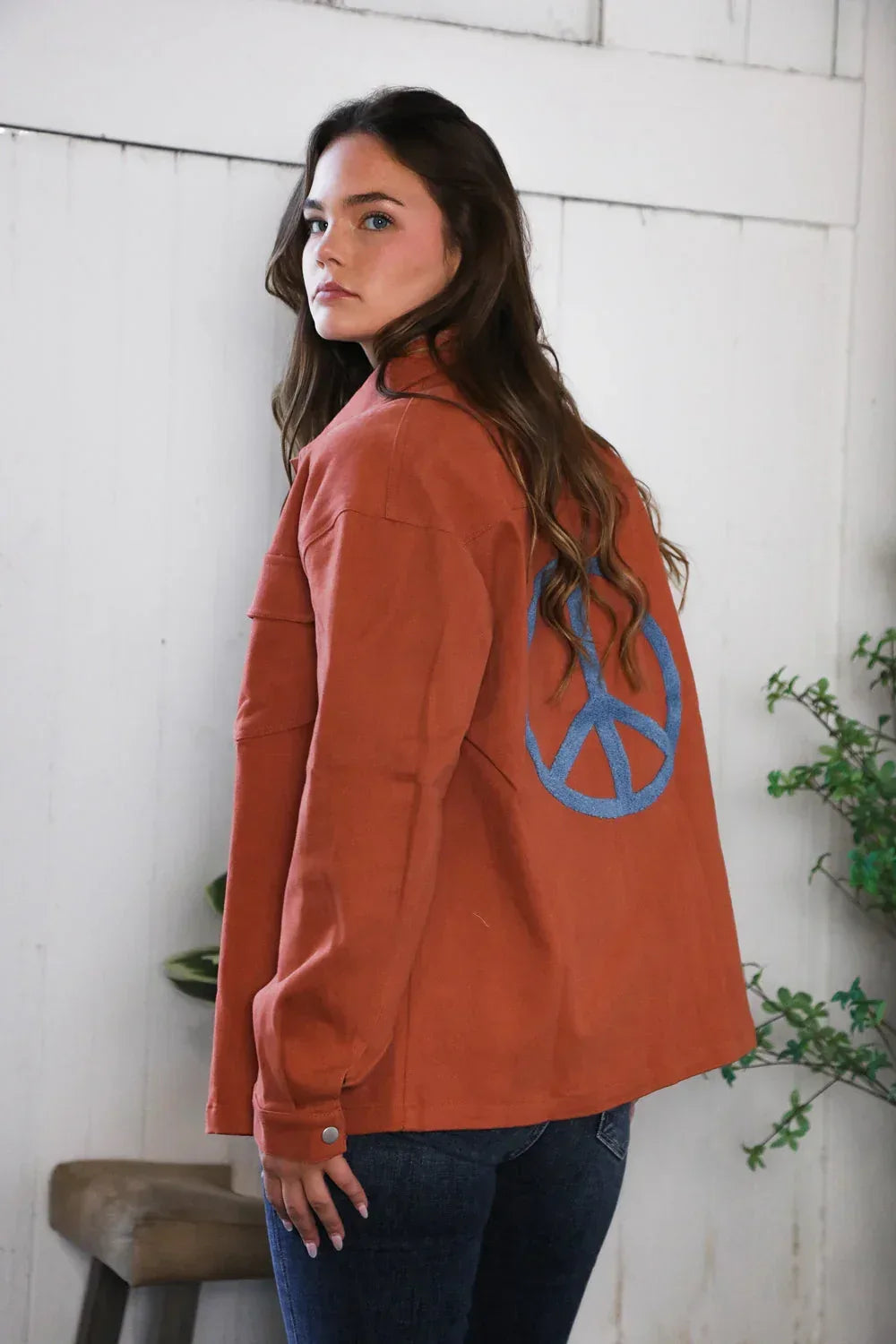 Peaceful Threads Burnt Orange Jacket - DAVERRI FASHIONS