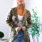 Lounging in Leopard Olive Cardigan - DAVERRI FASHIONS