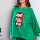'Happy Fall Y'all' Kelly Green Sweater - DAVERRI FASHIONS