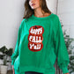 'Happy Fall Y'all' Kelly Green Sweater - DAVERRI FASHIONS