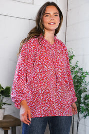 Poppy Daydream Floral Woven Blouse | Daverri Fashions
