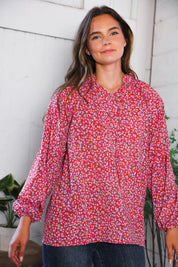 Poppy Daydream Floral Woven Blouse | Daverri Fashions