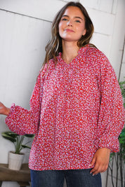 Poppy Daydream Floral Woven Blouse | Daverri Fashions
