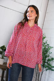 Poppy Daydream Floral Woven Blouse | Daverri Fashions