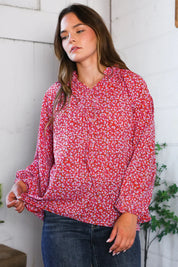 Poppy Daydream Floral Woven Blouse | Daverri Fashions