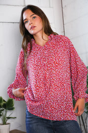 Poppy Daydream Floral Woven Blouse | Daverri Fashions