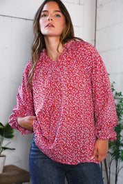 Poppy Daydream Floral Woven Blouse | Daverri Fashions