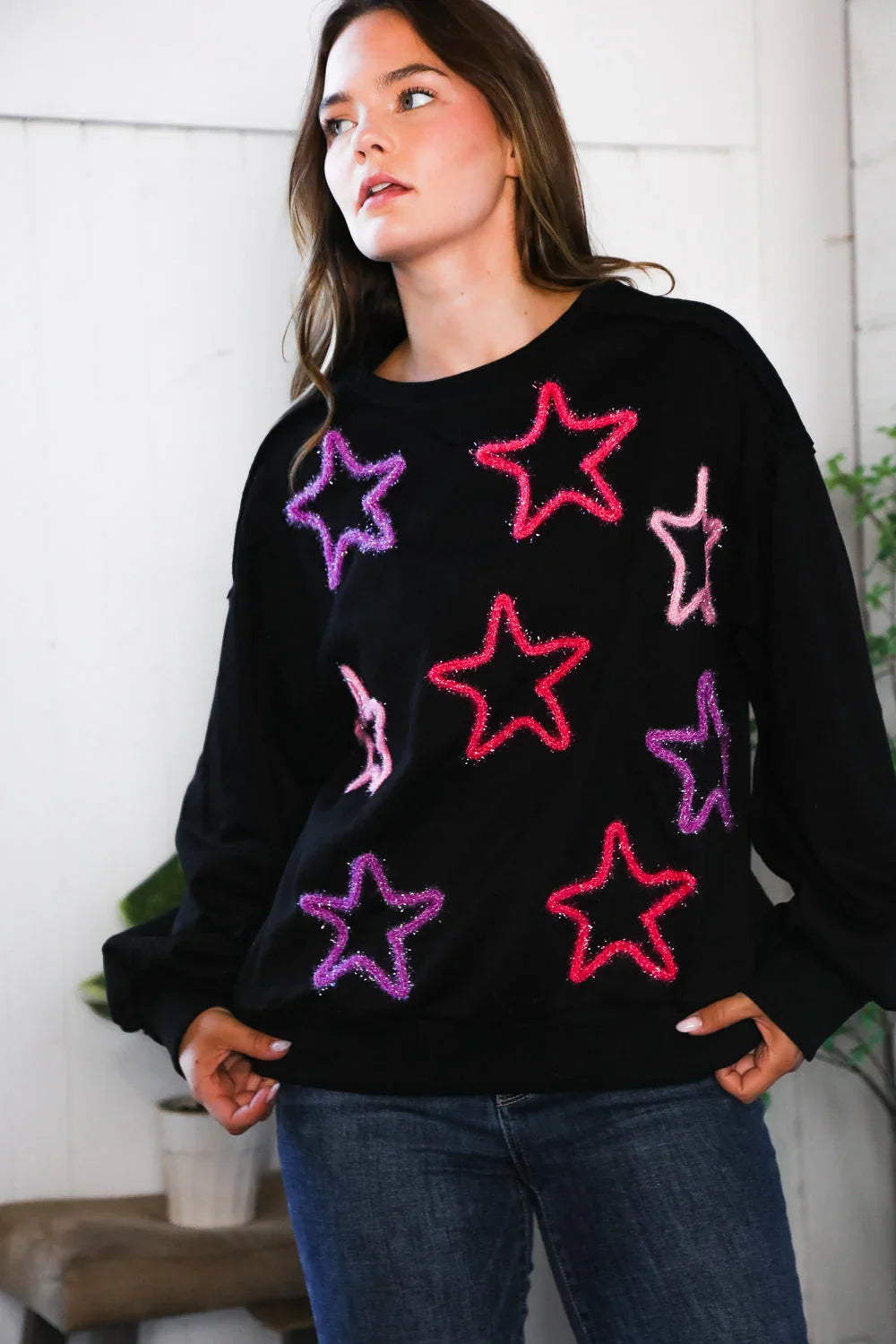You Gave Me The Stars Cozy Sweater | Daverri Fashions