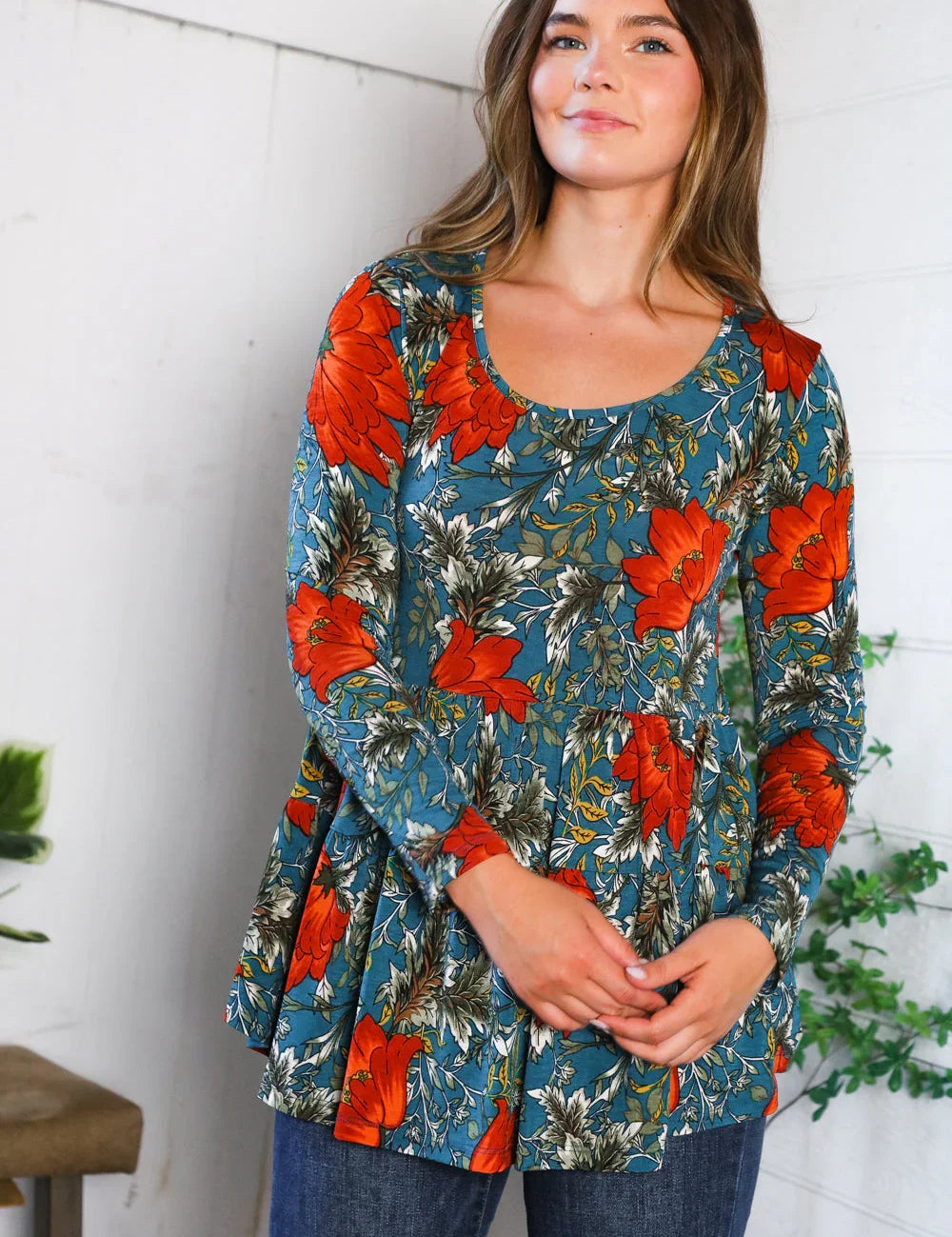 The Scarlet Fields Babydoll Blouse | Daverri Fashions