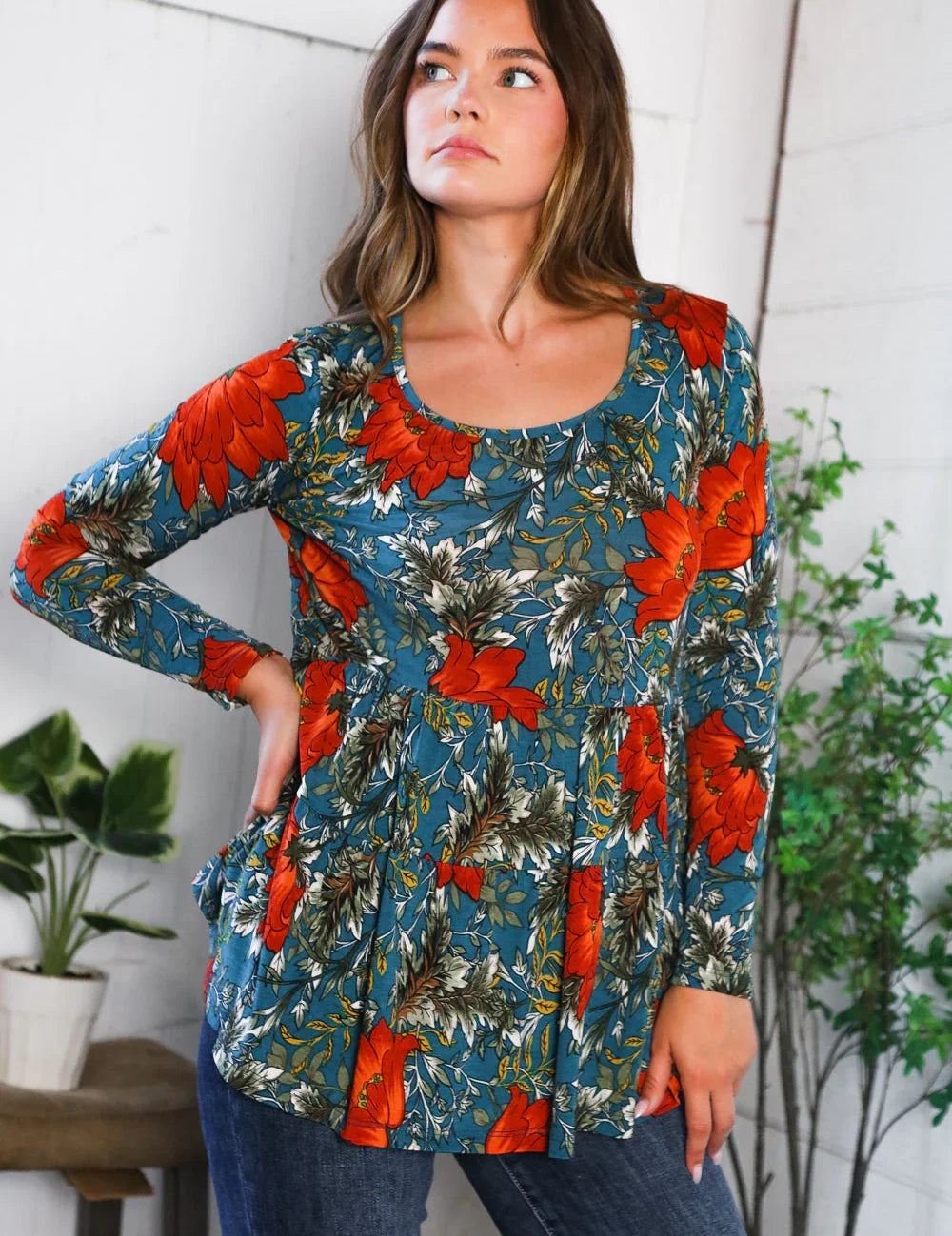 The Scarlet Fields Babydoll Blouse | Daverri Fashions