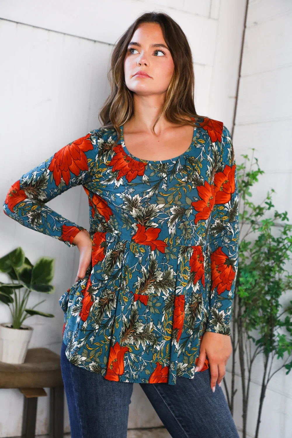 The Scarlet Fields Babydoll Blouse | Daverri Fashions