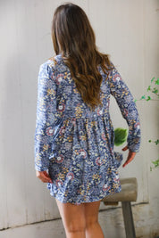 Midnight Meadows Charcoal Swing Dress | Daverri Fashions