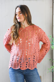 Sunset Stitches Crochet Pullover | Daverri Fashions