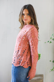 Sunset Stitches Crochet Pullover | Daverri Fashions