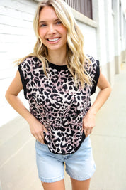 Be Bold Dolman Short Sleeve Leopard Print Knit Top | 07-01-25 Summer Sale Daverri Fashions