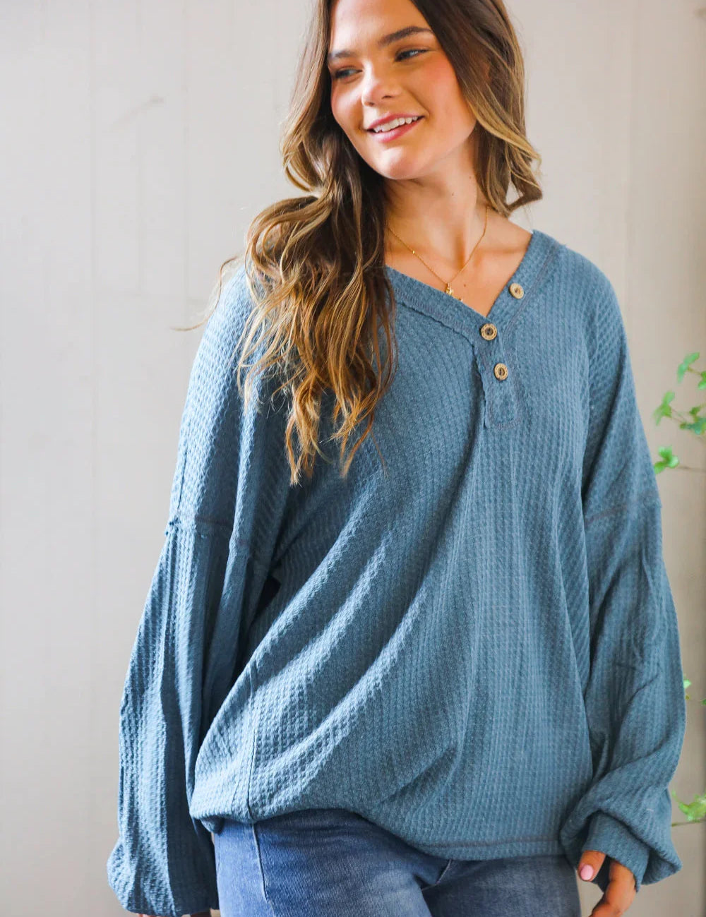 Ocean Eyes Henley | Daverri Fashions