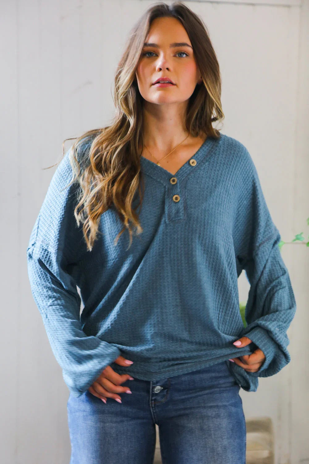 Ocean Eyes Henley | Daverri Fashions