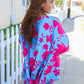 Vibrant Follow Me Fuchsia Floral Asymmetrical Blouse with pink patterns