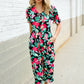 Spring Vibes Tropical Floral Ruffle Sleeve Wide Leg Jumpsuit - DAVERRI FASHIONS