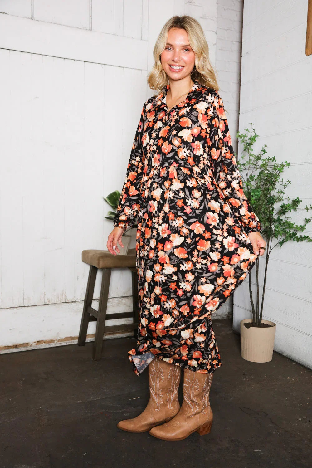 A Homestead Beauty Floral Dress | Daverri Fashions