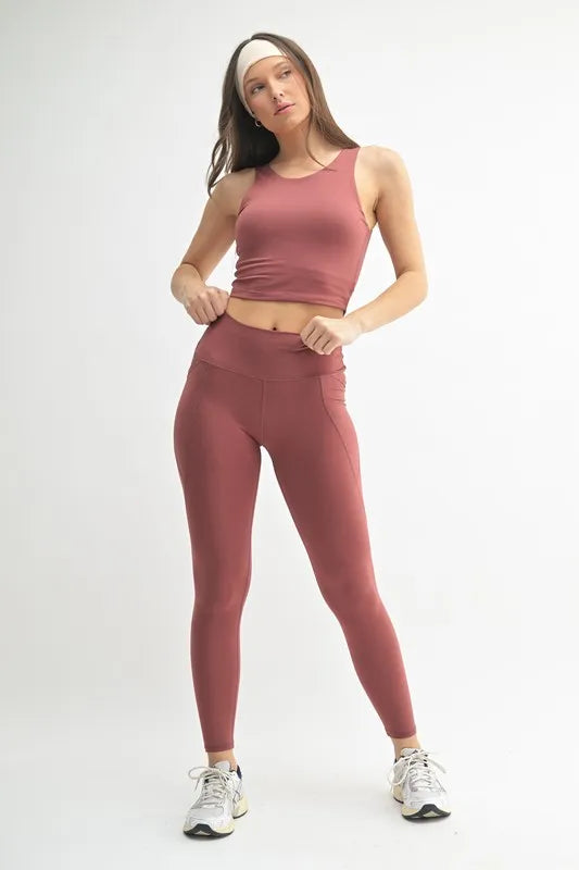 MONO B Venice Cloud Light Sculpt High-Waisted Leggings | Daverri Fashions