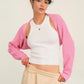 HYFVE Ribbed Knit Bolero Cardigan Rose Pink Cardigans