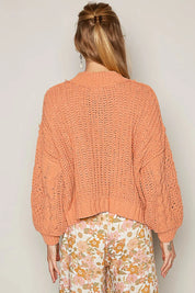 POL Mock Neck Cable Knit Sweater | Sweaters Daverri Fashions