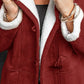 Full Size Cozy Sherpa Lined Toggle Coat with Hood Plus Size - DAVERRI FASHIONS
