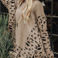 Slit Leopard Mock Neck Dropped Shoulder Sweater - DAVERRI FASHIONS