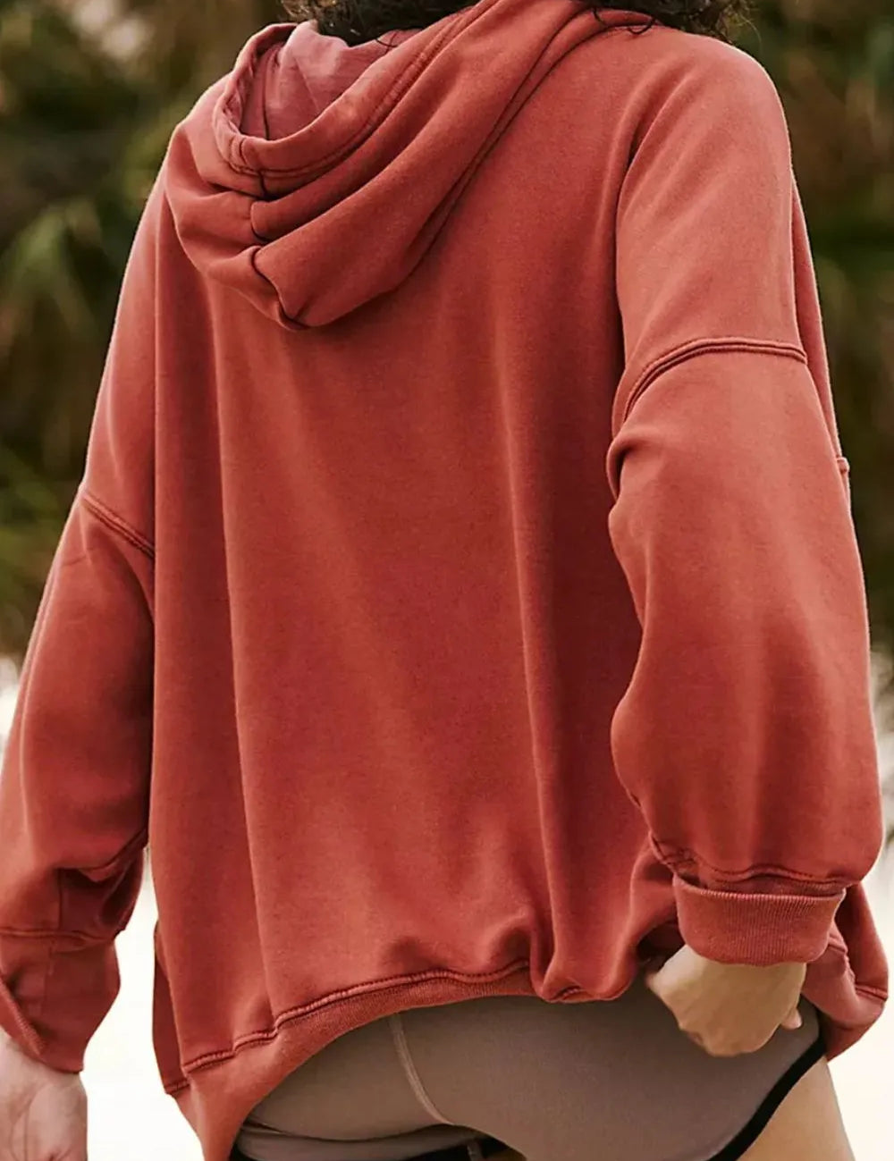 Drawstring Dropped Shoulder Long Sleeve Hoodie | Sweatshirts Daverri Fashions