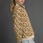 Umgee Leopard Print Quarter-Zip Sweatshirt - DAVERRI FASHIONS