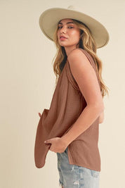 Aemi + Co V-Neck Wide Strap Tank | Tank Tops Daverri Fashions