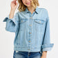 RISEN Washed Dropped Shoulder Denim Jacket Denim Jackets