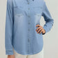 Daverri Fashions Full Size Button-Up Long Sleeve Denim Shirt Plus Size - DAVERRI FASHIONS