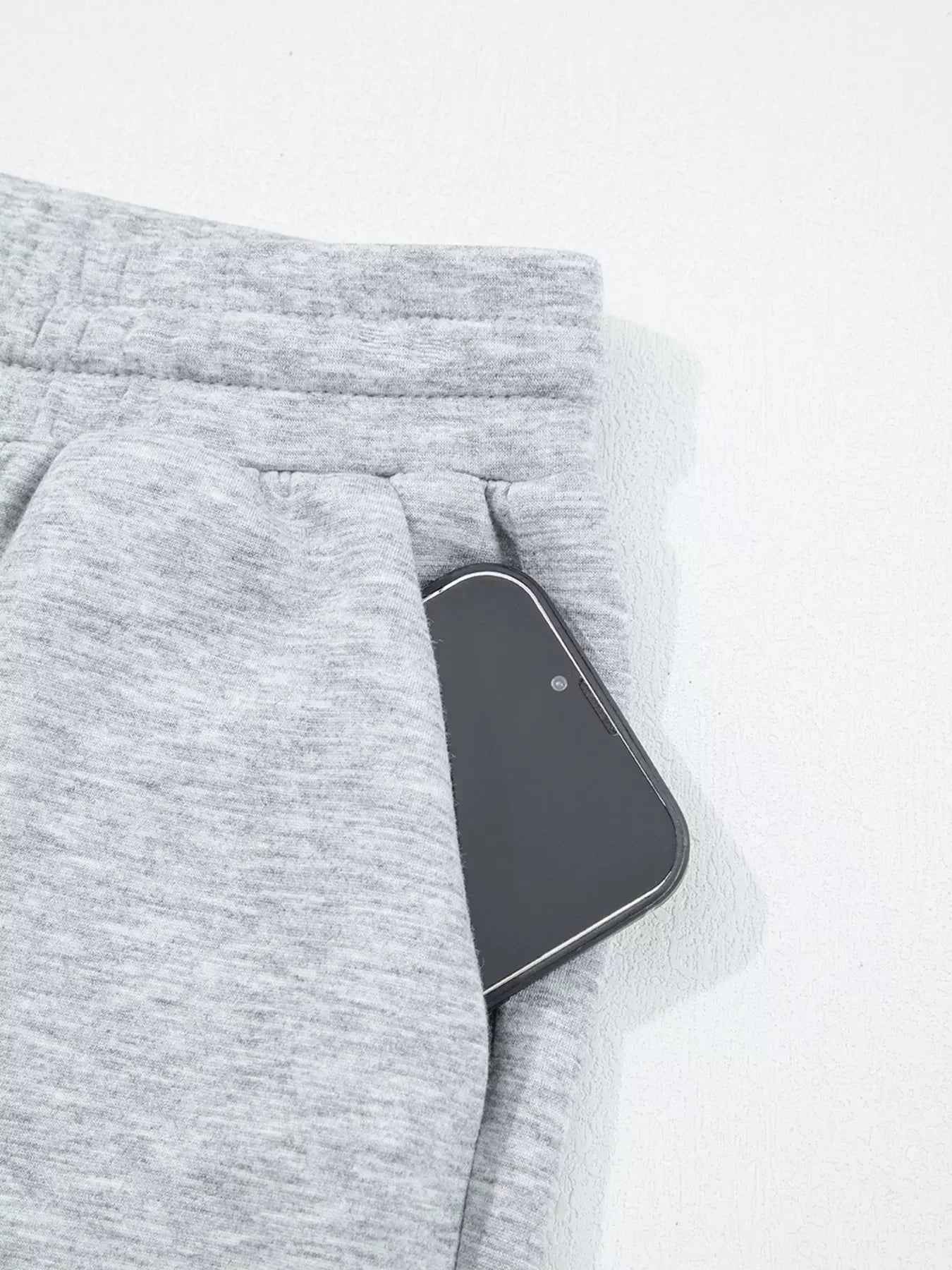 Zip Collar Long Sleeve Top and Drawstring Pants Set - DAVERRI FASHIONS