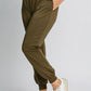 Umgee Full Size High Rise Elastic Waist Knit Joggers with Pockets Joggers