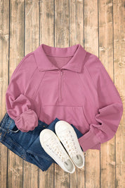 Half Zip Long Sleeve Sweatshirt | Sweatshirts Daverri Fashions