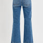 RISEN Full Size Raw Hem Ankle Bootcut Jeans Plus Size