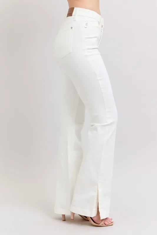 Judy Blue Full Size High Waist Side Slit Slim Bootcut Jeans Plus Size