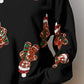 Sequin Gingerbread Man Long Sleeve Sweatshirt - DAVERRI FASHIONS