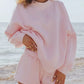 Soft pink oversized crewneck sweatshirt from Relaxed Fit set